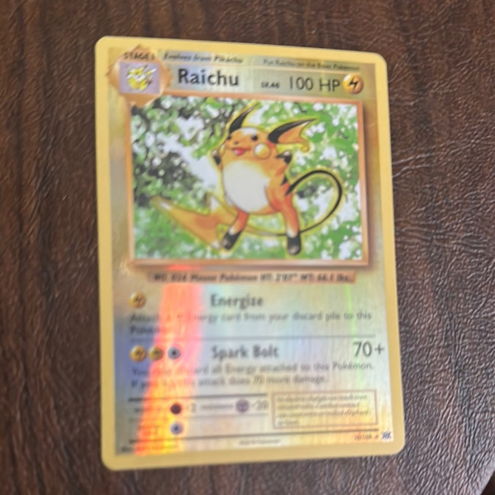 Pokemon Card with Blue and Yellow Design